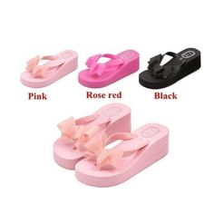 New Summer Women Shoes Casual Beach Sandals Flip Flops Platform Bowknot Slipper Flats Wedge Sandals Non-slip Comfortable Shoes Flip Flops Platform, Women Shoes Casual, Summer Women Shoes, Beach Sandals Flip Flops, Bowknot Shoes, Casual Beach Sandals, Flat Wedges, Platform Flip Flops, Sandals Flip Flops