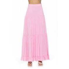 This women's Halima tiered maxi skirt from ALEXIA ADMOR is sure to quickly become a staple in your wardrobe.Click on this WOMEN'S GUIDE to find the perfect fit and more! This women's Halima tiered maxi skirt from ALEXIA ADMOR is sure to quickly become a staple in your wardrobe. Click on this WOMEN'S GUIDE to find the perfect fit and more! FEATURES Contour waistband Zipper closure Ruffled hem A-line silhouette Fully linedFIT & SIZING 41.5-in. length Maxi length hits at the ankle Midrise sits on t Relaxed Tiered Maxi Skirt, Pink Tiered Flowy Maxi Skirt, Flowy Tiered Maxi Skirt, Summer Voluminous Tiered Maxi Skirt, Spring Tiered Maxi Skirt, Beach Tiered Ruffled Maxi Skirt, Tiered Ruffle Maxi Skirt For Vacation, Ruffled Tiered Maxi Skirt For Vacation, Spring Beach Full-length Skirt