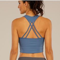 Buy More! Save More!

 
   





	
		
			Size
			Bust Stretch 
			Length
		
		
			CM
			INCH
			CM
			INCH
		
		
			S
			56
			22
			17
			6.69
		
		
			M
			60
			23
			18
			7.08
		
		
			L
			64
			25
			19
			7.48 Blue Sleeveless Activewear With Built-in Bra, Blue Tank Top With Built-in Bra For Yoga, Blue Breathable Tank Top For Yoga, Breathable Blue Tank Top For Yoga, Blue Sleeveless Sports Bra For Gym, Supportive Blue Gym Tank Top, Blue High Stretch Sports Bra, Blue Medium Support Tank Top For Gym, Blue Seamless Tank Top For Gym