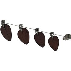 five wooden hearts hang on a clothes line