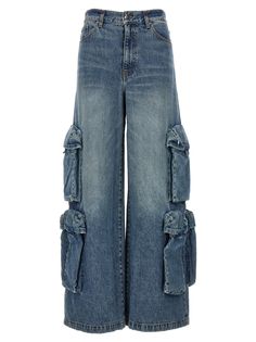 Jean en denim en coton 'cargo' Bandgy 'avec fermeture éclair et bouton, poches, jambe large.AmiriJeans 'cargo satch'Fidèle à la taille Baggy Jeans For Women, Amiri Jeans, Going Out Clothes, Denim Washes, Inspo Fits, Jeans Cargo, Checkered Shirt, Cargo Jeans, Jeans Color