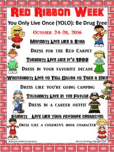 You Only Live Once is the theme for Red Ribbon Week 2016. Don't worry ...