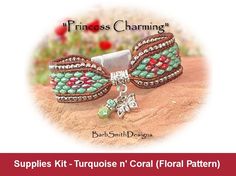 "This a Supplies Kit only - THIS KIT DOES NOT INCLUDE INSTRUCTIONS! The tutorial for this bracelet is sold separately (see link at bottom). This kit is available in two bracelet size ranges: - Small/Medium 5 1/4\" to 7\" - Medium/Large 7 1/4\" to 8 1/2\" This beaded bracelet kit includes: 1.5mm Indian Leather Cord in your choice of Indian Leather Cord: Distressed Light Brown, Distressed Brown (Bracelet photos) and Black SuperDuos Beads in Picasso Turquoise, Red Rembrandt and Nickel Plate for the Wrap Bracelet Ideas, Southwest Fashion, Knotted Bracelets, Charming Bracelet, Wrap Armband, Princess Charming, Beaded Leather Bracelet, Leather Wrap Bracelets, Blue Beaded Bracelets