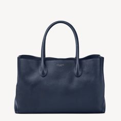 The London Tote in Navy Pebble | Aspinal of London Tote Bag Business, Navy Bag, Bag Business, Gold Bee, Handbags Affordable, Aspinal Of London, Givency Antigona Bag, Leather Tote Bag, Kate Spade Top Handle Bag