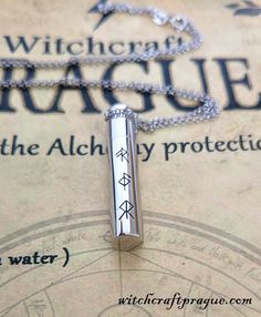 Personalized Scandinavian magick necklace, for any wish Unisex With a spell inside the pendant Uses : ☆ Love & Soulmate ☆ Luck ☆ Success ☆ Protection from Evil ☆ Health ☆ Any other desire ☆ Made and shipped from Prague ☆ Water proof ! Size : Pendant is 1.37 inch ( 3.5cm ) Chain is 19.98 inch ( 50cm ) In the package : - Scandinavian amulet necklace WitchcraftPrague its a registered trademark Metal Amulet Necklace For Gifts, Amulet-style Long Necklace Gift, Scandinavian Necklace, Amulet Pendant Jewelry For Rituals, Love Spell Bottle, Nickel-free Stainless Steel Amulet Necklace, Protective Amulet, Protection From Evil, Witch Pendant