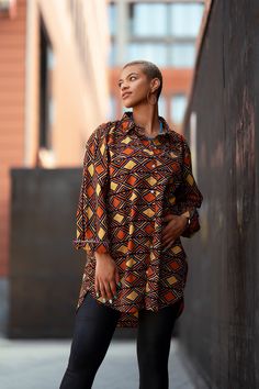 Women's African Shirt in Beautiful Ankara / Oversized | Etsy Printed Long Sleeve Shirt For Fall, Long Sleeve Printed Shirt For Fall, Fall Long Sleeve Printed Shirt, Printed Button-up Shirt For Fall, Oversized Multicolor Blouse For Fall, Oversized Shirttail Hem Shirt For Fall, Oversized Fall Shirt With Shirttail Hem, Printed Tunic Blouse For Fall, Multicolor Relaxed Fit Blouse For Fall