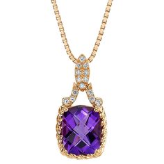 Inspired by a love of luxury Dress it up or dress it down. But don't leave the palace gardens without this crown jewel. This standout pendant features a cushion cut Peora natural Amethyst gemstone in 14K rose gold. Our natural Amethyst gemstones are a unique gift from nature. By cutting them in a way that respects the rough's natural radiance, we ignite their inherent intensity and maximize their brilliance to deliver on our signature Peora standard. Handcrafted in pure 14K rose gold goodness, this pendant has been carefully coated in an elegant rhodium finish. Our artisans are expertly trained in this process which fortifies the pendant's strength, shine and brilliance. Looking for a special jewelry gift for someone special? Our concierge stylists are here to help with all of your jewelry Jewelry Questions, Palace Gardens, Rose Tone, Halo Pendant, Rose Gold Pendant, Amethyst Jewelry, Special Jewelry, Solitaire Pendant, Luxury Dress