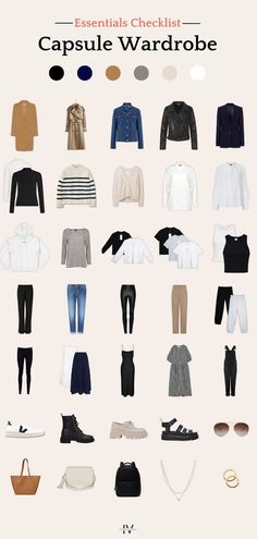 Want to reduce decision fatigue and always look effortlessly put together? 🙋‍♀️ Discover the foundational pieces you'll never regret investing in with my Capsule Wardrobe Essentials Checklist! Find out where to shop and download your free style guide for outfit inspiration. 🤍 Fashion Categories List, Capsule Wardrobe 2025, Staple Pieces For Wardrobe, Basic Clothes Essentials, Timeless Wardrobe Essentials, Marvel Inspired Outfits, Capsule Wardrobe 2020, Ultimate Capsule Wardrobe, Capsule Wardrobe Checklist