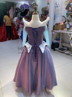 a dress is on display in a store