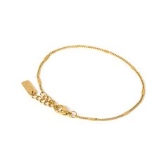 An elegant classic with a whole lot of style, our fine Willa Bracelet is here to create an elevated look for any occasion!﻿ Willa is designed to be stacked with any other gold or textured pieces to create the layering style of your dreams! 14k Gold Plated (1 Micron Thick)  Stainless Steel Base  E-coating for a premium finish  Lead & Nickel Free Classic Gold-tone Charm Bracelet, Classic Matte Gold Bracelet, Classic Gold Plated Bracelet With Strap, Classic Metal Chain Bracelet With Adjustable Chain, Classic Gold Charm Bracelet With Jubilee Detail, Classic Gold Charm Bracelet With Jubilee Bracelet, Classic Gold Charm Bracelet With Jubilee Style, Matte Gold Classic Bracelets For Formal Occasions, Adjustable Gold Plated Box Chain Bracelet