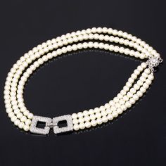 Item Type: Necklaces Material: Copper Alloy, Pearl Length: 50 cm Weight: 127 g Style: Multi Layer Features: Luxury Necklace, Multi Layer Necklace, Rhinestone and Pearl Necklace, Rhinestone Buckle Necklace White Crystal Rhinestone Necklace With Chain, White Crystal Rhinestone Necklace, Elegant White Crystal Chain Necklace, Pearl White Necklaces With Rhinestones, Pearl White Necklace With Rhinestones, Elegant White Rhinestone Necklace With Chain, Pearl Necklaces With Rhinestones For Gift, Elegant White Adjustable Rhinestone Necklace, Wedding Pearl Necklaces