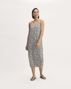 The Summer Slip Dress Flowy Midi Dress With Straight Neckline For Summer, Flowy Midi Dress With Spaghetti Straps, Rayon Midi Sundress For Daywear, Chic Spring Slip Dress With Scoop Neck, Chic Slip Dress With Scoop Neck For Spring, Spring Slip Dress With Scoop Neck, Rayon Midi Length Sundress For Daywear, Casual Slip Dress With Spaghetti Straps For Spring, Casual Camisole Slip Dress For The Beach