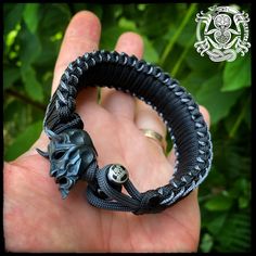 Exquisitely carved brass bead of a Japanese Oni demon in deep blackened brass. .Bracelet in black with gray accents commonly associated with Oni folklore. Other colors available on request. Gift Ideas For Partner, Taurus Necklace, Oni Demon, Japanese Oni, Blackened Brass, Magical Jewelry, Hand Bracelet, Brass Bracelet, S Jewelry