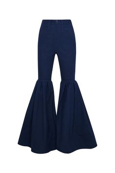 The stylish boot-cut silhouette and floor length design create a flattering and sophisticated look. Crafted with quality denim, these pants provide both comfort and style for an elevated wardrobe choice. High Rise Blue Flares With Five Pockets, Denim Blue Fitted Full-length Flares, Fitted Full-length Denim Blue Flares, Fitted Full Length Denim Blue Flares, Denim Blue Cotton Flares For Fall, Fall Blue Wide Leg Flares, Fitted Full-length Denim Flares, Chic Blue Fitted Flares, Spring Dark Wash Flare Jeans With Flared Hem