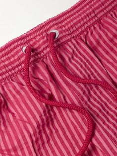 DESIGNED BY MR PORTER. The dedicated in-house design team behind Mr P. favours enduring style and lasting quality over passing trends. Classic in every way, these striped swim shorts are cut for a neat fit from lightweight, quick-drying seersucker and have a comfortable elasticated drawstring waistband. Best Casual Shirts, Mens Swim Shorts, Wardrobe Edit, Casual Blazer, Short Suit, Suede Jacket, Loungewear Shorts, Lightweight Jacket, Shirt Accessories