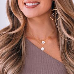 We call this "little happy" but it really makes us VERY happy! This dainty cold necklace comes with an option of a white enamel smiley face or cross! It lights up your necklace stack and will have everyone asking where they can get theirs! Measurements: 15 inches of fine gold chain with 1 1/2 inches of extension chain Choose from 2 charm options Clasp closure CTN48 Cold Necklace, Necklace Stack, White Enamel, Smiley Face, Very Happy, Smiley, Everyday Look, Gold Chain, Gold Chains