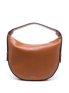 chocolate brown calf leather gold-tone hardware top zip fastening single top handle main compartment London Hudson, Crescent Bag, Medium Bag, Shoulder Bag Brown, Hobo Shoulder Bag, Aspinal Of London, Medium Bags, Chocolate Brown, Crescent