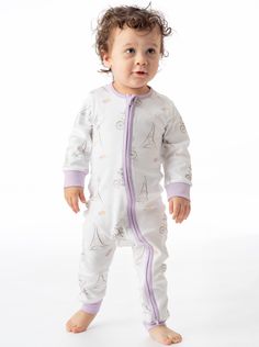 A long sleeve, unisex romper is an easy and adorable way to keep your little one cozy and comfortable. This romper lends a playful look to any outfit and boasts a cute pocket with a print. Easily change your child, thanks to double-sided zippers. 100% Organic Cotton (GOTS-certified) Hypoallergenic Environment-friendly & water-based dyes for safety Sustainably sourced & ethically produced Nickel-free & two-way zippers for easy change Zipper guard around neck to ensure safety Playful Long Sleeve Onesie For Loungewear, Playful Long-sleeve Bubble Romper For Loungewear, Playful Long Sleeve Bubble Romper For Loungewear, Casual Long Sleeve Onesie For Bedtime, White Long Sleeve Playful Jumpsuit, Long Sleeve Onesie For Bedtime In Spring, Playful Long Sleeve Bubble Romper For Playwear, Playful Cotton Long Sleeve Jumpsuits And Rompers, Playful Long Sleeve Jumpsuits And Rompers For Playwear