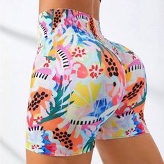 Super Cute And Stylish Ships In 5-10 Business Days Multicolor Activewear With Built-in Shorts, Multicolor Athletic Shorts With Built-in Shorts, Stretch Multicolor Floral Print Shorts, Multicolor Stretch Floral Print Shorts, Multicolor High Waist Workout Bottoms, Casual Multicolor Workout Bottoms, Casual Stretch Multicolor Athletic Shorts, Multicolor Stretch Athletic Shorts For Summer, Spring Multicolor Biker Shorts