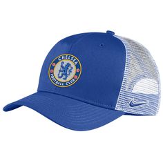 Nike Chelsea Class 99 Trucker Cap (Front) Chelsea Football Club, Chelsea Football, Football Club, Trucker Cap, Trucker Hat, Chelsea, Adjustable Straps, Football, Mesh