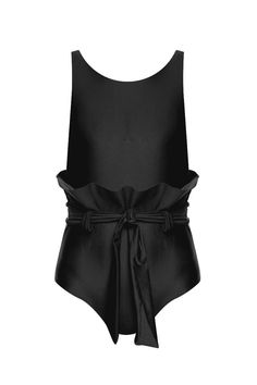 Bain Couture Clochard Black Swimsuit With Straps Product Elegant Evening Swimwear For Beach Season, Black High Waist Swimwear For Spring, Black High-waist Swimwear For Spring, Chic Summer Party Swimwear, One-piece Swimwear With Tie Waist, Chic Evening Swimwear For Beach Season, Elegant High Waist Lined Swimwear, Chic One-piece Swimwear For Night Out, Chic One-piece Swimwear For Party