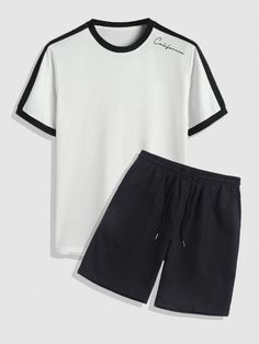 Get ready for the ultimate summer style with our California Letter Tee And Shorts Set. This casual and fashionable 2-piece set features a regular-length t-shirt with short sleeves and comfortable Bermuda shorts. Made from high-quality polyester, this set is perfect for beach days, daily wear, or vacations. Specification: Type: 2 Pieces Set, T-shirt & Shorts Set Style: Casual, Fashion Occasions: Beach, Daily, Vacation Top Length: Regular Sleeves Length: Short Sleeves Bottom Length: Bermuda Waist Vacation Tops, Shirt Pant Set, Shirt And Shorts, Set Style, Matching Pajamas, T Shirt And Shorts, Drawstring Shorts, Shirt And Pants, Casual Streetwear