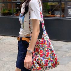 UAKISS - Vintage Women Canvas Bag Large Capacity Tote Bags Women Shoulder Handbag 2024 Fashion Floral Printed Ladies Handbags