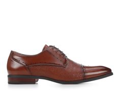 Step into sophistication with the Men's Stacy Adams Nilssen Dress Shoes! These shoes aren't just for dressing up—they're for making a statement. With their classic cap toe and sleek leather design, they're your go-to for turning heads at every occasion. Genuine leather upper for a premium look and durability, Lace-up closure for a secure and adjustable fit, Leather lining and cushioned insole for comfort and breathability, Stacked heel with rubber outsole for traction and stability, Cap toe desi Fitted Cap Toe Derby For Semi-formal Occasions, Fitted Cap Toe Dress Shoes For Derby, Business Dress Shoes With Perforated Almond Toe, Fitted Cap Toe Dress Shoes For Work, Elegant Brown Derby Shoes With Almond Toe, Cap Toe Dress Shoes For Workwear, Cap Toe Dress Shoes For Work, Elegant Brown Derby With Almond Toe, Elegant Brown Almond Toe Derby Shoes