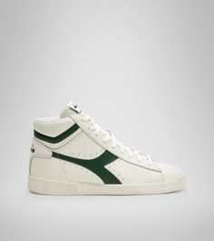 GAME L HIGH WAXED Sports shoes - Unisex - Diadora Online Store US Sporty Scratch-resistant Hiking Sneakers, Diadora Magic Basket Low, Diadora Sneakers, Global Supply Chain, Sporty Sneakers, High Sneakers, Vintage Sneakers, Green Girl, Golden Goose Sneaker