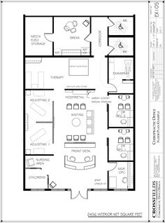 the floor plan for a small office