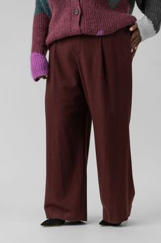 FLANNEL PULL ON PANT plus-size - AMOUR781 Relaxed Fit Wool Bottoms For Fall, Wool Pants For Fall With Straight Leg, Casual Wool Pants With Straight Hem, Relaxed Fit Wool Pants For Fall, Burgundy Bottoms With Pockets For Fall, Fall Business Casual Pants With Straight Hem, Business Casual Fall Pants With Straight Hem, Wool Bottoms For Business Casual In Fall, Wool Pants For Business Casual In Fall