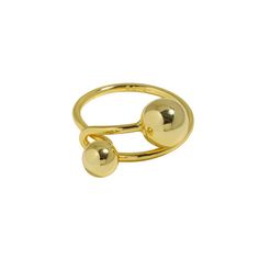 LOVCIA Jewelry Contemporary Yellow Gold Open Ring Jewelry, Modern Adjustable Bypass Ring, Modern Hallmarked Open Ring Jewelry, Modern Polished Bypass Ring As Gift, Modern Bypass Ring With Polished Finish As Gift, Minimalist Rings, Adjustable Ring, Adjustable Rings, Solid 925 Sterling Silver