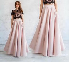 Elegant Formal Blush Satin Full Skirt / Maxi Blush Skirt With Pockets / Evening Floor Length Skirt / High Waist Satin Formal Skirt - Etsy Floor-length Satin Skirt For Spring, Satin Floor-length Skirt For Spring, Spring Pleated Maxi Skirt For Prom, Spring Floor-length Satin Skirt, Spring Prom Maxi Length Skirt, Spring Prom Flared Maxi Skirt, Elegant Pink Prom Skirt, Long Satin Prom Skirt, Formal Pink Flowy Skirt