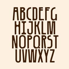 the alphabet is made up of brown letters