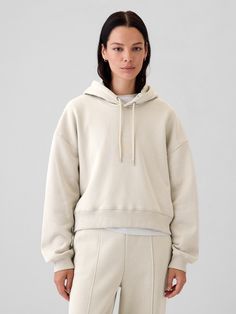 Vintage Soft Cropped Hoodie | Gap Gap Cotton Sweats With Relaxed Fit, Comfy Relaxed Fit Hoodie With Soft Texture, Gap Relaxed Fit Sweats With Ribbed Cuffs, Sporty Gap Sweatshirt For Spring, Gap Sweatshirt For Spring Loungewear, Spring Gap Sweatshirt For Loungewear, Gap Spring Sweatshirt For Loungewear, Gap Spring Loungewear Sweatshirt, Gap Sporty Relaxed Fit Sweats