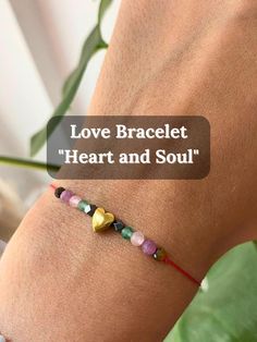 Discover the ""Heart and Soul"" bracelet - the perfect symbol of love that strengthens spiritual connections and emotional stability. Ideal for those who wish to build relationships full of deep feelings and understanding. Each stone has its unique power: ✨ Rose Quartz - attracts love and helps open the heart to genuine feelings. ✨ Hematite - grounds emotions and helps maintain calm in difficult moments. ✨ Amethyst - harmonizes energies in the relationship, supporting spiritual growth. ✨ Aventur Minimalist Heart Beads Bracelets For Friendship, Minimalist Heart Beads Bracelets, Spiritual Heart Beads Bracelet Gift, Minimalist Heart Beaded Bracelets As Gift, Spiritual Beaded Bracelet With Heart Beads For Gifts, Spiritual Beaded Bracelets With Heart Charm As Gifts, Adjustable Spiritual Heart Bracelet For Friendship, Minimalist Adjustable Beaded Bracelets With Heart Charm, Adjustable Spiritual Heart Bracelet For Healing