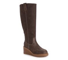 These mid-height calf boots with a walkable wedge look so fresh for weekend adventures and family photos. From MUK LUKS. So Fresh, Calf Boots, Brown Boots, Boot Shoes Women, Womens Slippers, Women's Boots, Wedge Boot, Fashion Statement, Sleek Design