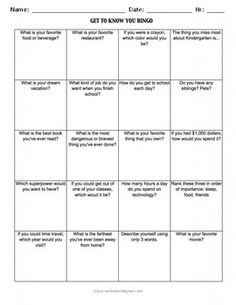 a printable worksheet with the words get to know your friend on it