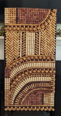 a piece of art made out of woven material