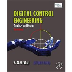 a book cover with an image of a hand holding a piece of equipment and the words, digital control engineering