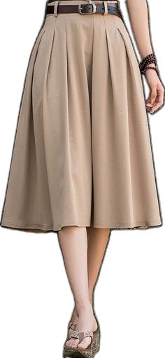 Khaki Pleated Skirt, A Line Skirt Midi, Skirt A Line, Handmade Skirts, Women Skirt, Wool Clothing, Skirt Midi, Skirt With Pockets, Skirt Vintage