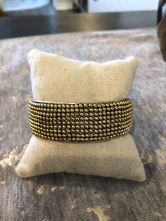 "Heavyweight bangle with unique beaded design. 2.75\" diameter. In great condition. Some patina from age." Norman Rockwell Christmas, Hawaiian Heirloom Jewelry, Beaded Bangles Bracelets, Heirlooms Jewelry, Bead Bangles, Tahitian Pearls, Eye Black, Plate Sets, Vintage Book