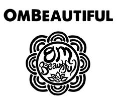 the logo for ombeautiful is shown in black on a white background