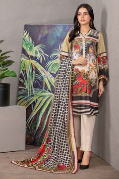 Ittehad IF JN 1615B Linen Series 3 Piece 2020 – Sara Clothes Pakistani Boutique, Pakistani Suit, Pakistani Designer Suits, Gul Ahmed, Summer Lawn, Lawn Suits, Salwar Kameez Designs, Pakistani Suits, Pakistani Designers