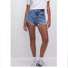 Gorgeous, New Without Tags. Size 10, They Run Slightly Large. Sporty Jean Shorts With Built-in Shorts For Spring, 90s Short Streetwear Bottoms, 90s Style Short Length Streetwear Bottoms, 90s Short Length Streetwear Bottoms, Blue Mid-rise Shorts For Streetwear, 90s Style Cutoff Bottoms For Streetwear, Mid-rise Blue Shorts For Streetwear, High Waist Shorts For Summer Streetwear, Sporty Denim Jean Shorts For Summer