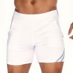 Gigo Energy White Sport Shorts Gigo New "Endless Fun" Collection 96% Polyester + 4% Spandex 2 Front Pockets 2 Back Pockets Made In Colombia White Athleisure Bottoms For Summer, White Short Length Bottoms For Loungewear, Fitted White Athletic Shorts, White Fitted Athletic Shorts, Sporty White Short Length Bottoms, White Short Athleisure Bottoms, White Short Length Athleisure Bottoms, White Cotton Activewear For Training, Stretch White Athletic Shorts