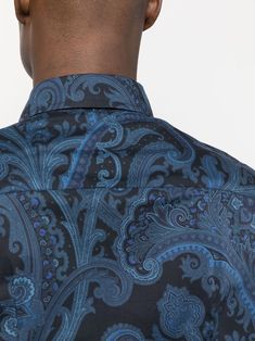 Find ETRO Paisley-print Long-sleeve Shirt on Editorialist. cobalt blue cotton tonal design paisley print classic collar front button fastening long sleeves curved hem Etro Paisley, Paisley Print Shirt, Print Placement, Print Shirt, Paisley Print, Cobalt Blue, Cobalt, Sleeve Shirt, Paisley