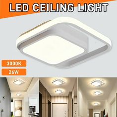 an image of led ceiling light with dim lighting in the middle and below it is shown