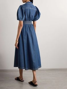 Denim Maxi Dress, Denim Midi Dress, Midi Wrap Dress, Dinner With Friends, Dress Home, Pink Midi Dress, Green Midi Dress, Blue Midi Dress, Maxi Dress Blue