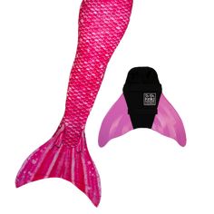 Bahama Pink Mermaid Tail + Monofin Set Pink Mermaid Tail, Swimmable Mermaid Tail, Mermaid Swim Tail, Tail Mermaid, Mermaid Tails For Kids, Realistic Mermaid, Fin Fun, Writing Books, Swimsuit Material